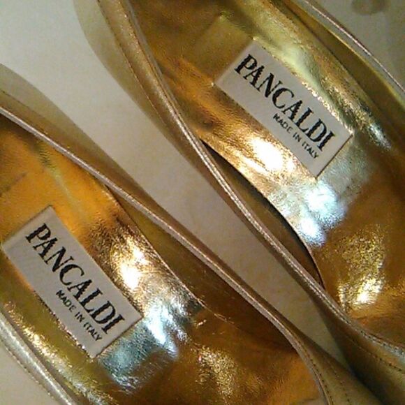 Pancaldi Heels in Gold Leather - Picture 10 of 12